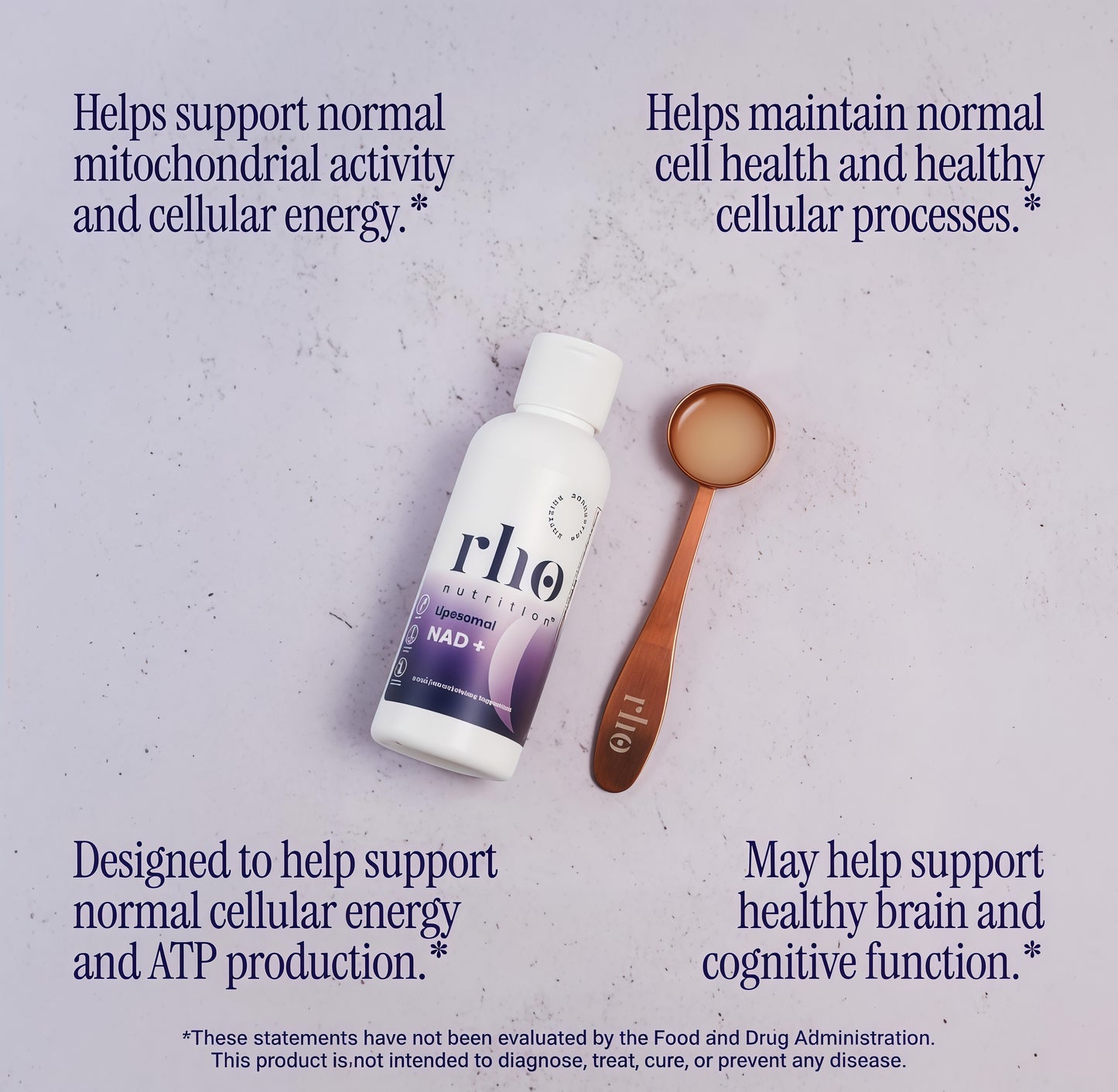 Rho Nutrition Liposomal NAD+-LiquidSupplement Designed to Help SupportAbsorption-Active Form of NAD+Helps Support Normal Cellular Health,Healthy Aging, Energy Metabolism andOverall Vitality